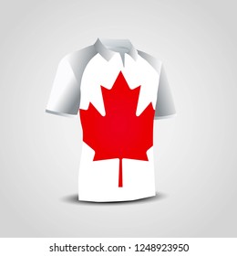 Canada flag shirts design vector