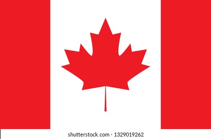 Canada flag. Simple vector Canadian flag