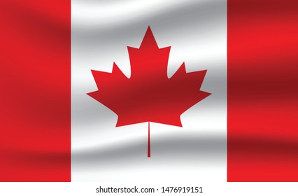 Canada Flag Simple Vector Canadian Flag Stock Vector (Royalty Free ...