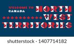 Canada flag style motivation poster with text Welcome to North West Territories. Modern typography for corporate travel company graphic print, hipster fashion