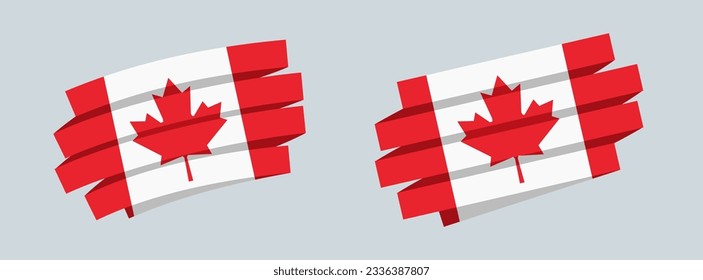 Canada Flag Themed Thick Brush Decoration