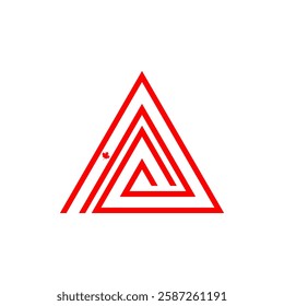 canada flag triangle icon. vector illustration