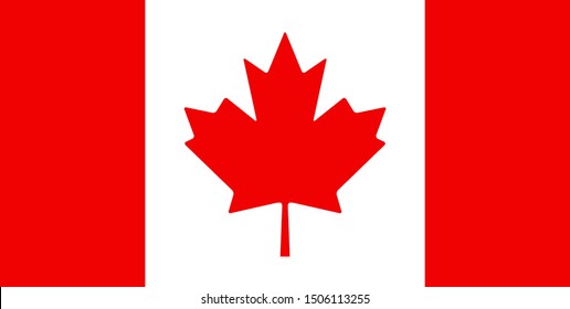 Canada flag vector canadian leaf maple icon isolated symbol.