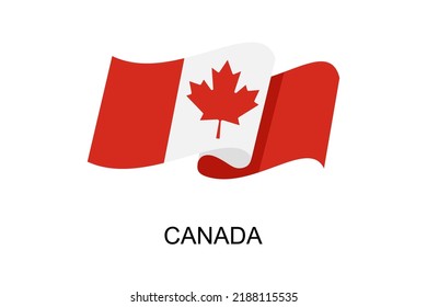 Canada flag vector. Canadian flag on a white background. vector illustration eps10