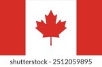 Canada flag vector design and illustration , National flag of Canadian 