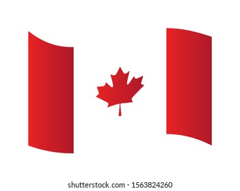 Canada flag vector icon Illustration.