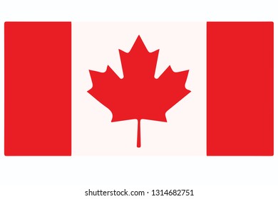 canada flag vector illustration
