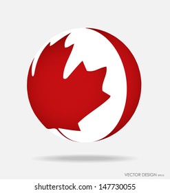 Canada Flag. Vector illustration.