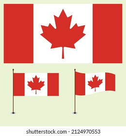 Bandera del Canadá, Bandera del Canadá, ilustración vectorial