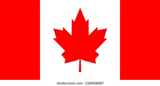 Canada flag, flag of Canada vector illustration