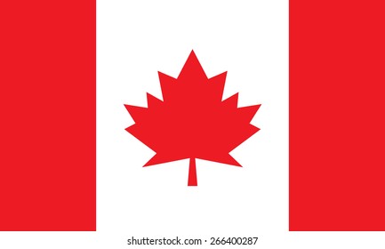 Canada flag. Vector illustration.