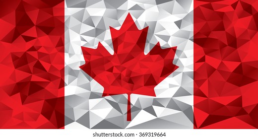 Canada flag vector illustration.