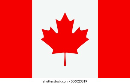 Canada flag. Vector illustration. 