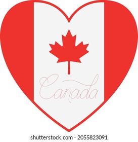 Canada flag vector illustration design flat