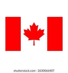 Canada Flag vector illustration. Canada Flag icon symbol on white background.