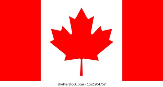 Canada Flag Vector Illustration Isolated On White Background