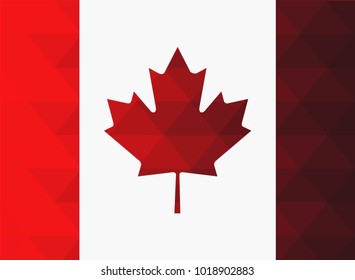 Canada Flag vector illustration. Canada Flag. National Flag of Canada. Mosaic vector