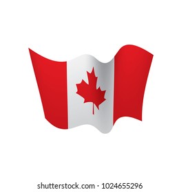 Canada flag, vector illustration on a white background