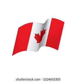 Canada flag, vector illustration on a white background