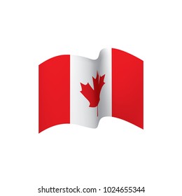 Canada flag, vector illustration on a white background