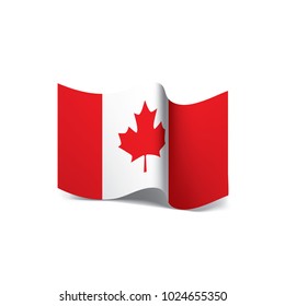 Canada flag, vector illustration on a white background