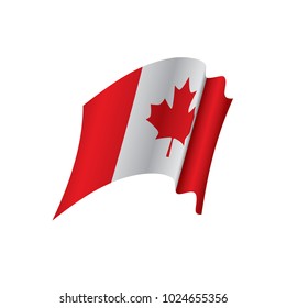 Canada flag, vector illustration on a white background