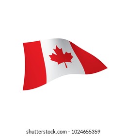 Canada flag, vector illustration on a white background