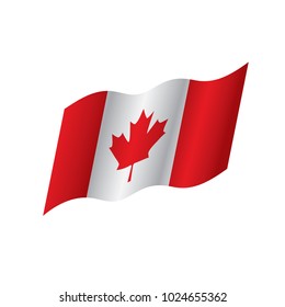 Canada flag, vector illustration on a white background