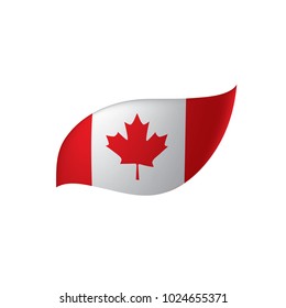 Canada flag, vector illustration on a white background
