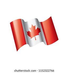 Canada flag, vector illustration on a white background