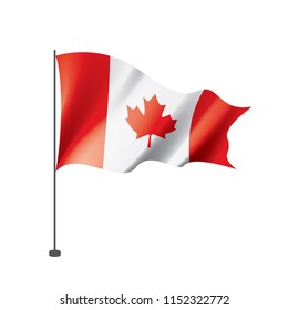 Canada flag, vector illustration on a white background