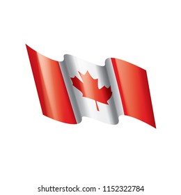 Canada flag, vector illustration on a white background
