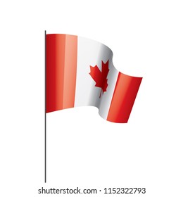 Canada flag, vector illustration on a white background