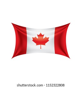Canada flag, vector illustration on a white background