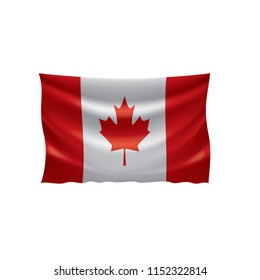 Canada flag, vector illustration on a white background