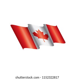 Canada flag, vector illustration on a white background