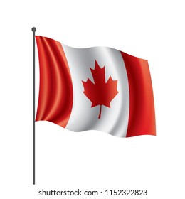 Canada flag, vector illustration on a white background