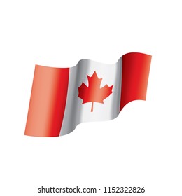 Canada flag, vector illustration on a white background