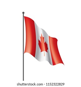 Canada flag, vector illustration on a white background