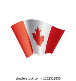Canada flag, vector illustration on a white background