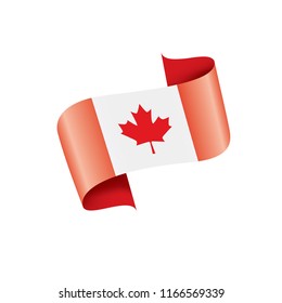 Canada flag, vector illustration on a white background