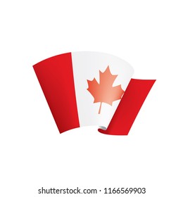 Canada flag, vector illustration on a white background