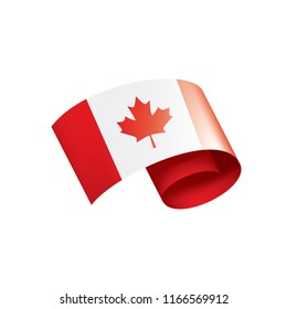 Canada flag, vector illustration on a white background