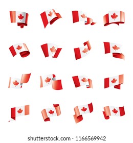 Canada flag, vector illustration on a white background
