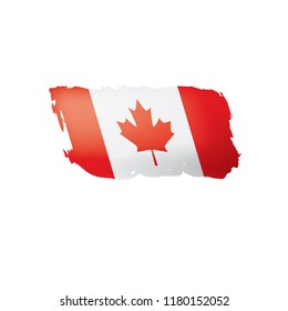 Canada flag, vector illustration on a white background