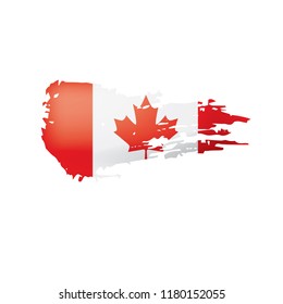 Canada flag, vector illustration on a white background