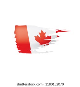 Canada flag, vector illustration on a white background