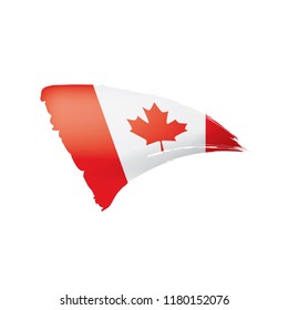 Canada flag, vector illustration on a white background