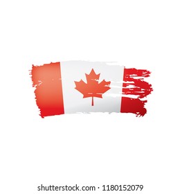 Canada flag, vector illustration on a white background