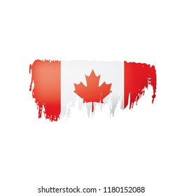 Canada flag, vector illustration on a white background